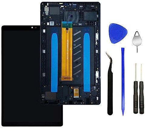 Eaglewireless LCD Display Touch Screen Digitizer Assembly Replacement with Frame for Samsung Galaxy Tab A7 Lite SM-T220 SM-T227U+Toolkit