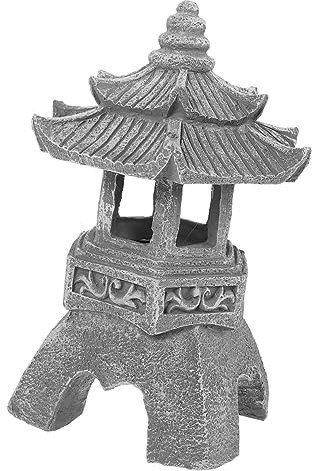 SOIMISS Solar Gartenskulptur Lampe Solar Hofleuchte Wetterfeste Harz Garten Dekolampe Für Außen Rasenbeleuchtung Zen Stil Dekoratives Solarlight Für Gartenweg