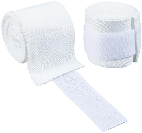 GORGECRAFT 2 Stück Boxbandagen 3 m Lang Weiß Elastisch Kompressionsbandage Für Das Handgelenk Trainings Und Sparringshandschuhe Handschutz Für Männer Und Frauen Kampfsportarten Wie Muay Thai Und Kickb