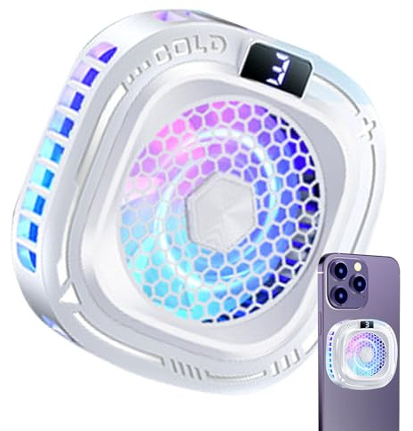 Genérico Enfriador para Móvil - 10W Disipador de Calor Silencioso | Disipador para teléfono móvil de 3 niveles con luz RGB - Para Transmisión de Juegos en y Grabación de