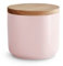 SPRINGLANE Keramik Vorratsdosen mit Holzdeckel Sweet Scandi, Kautschukholz-Deckel, Aufbewahrungsdosen, Frischhaltedosen - 1x Rosa: 10x9cm