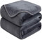 HOZY Plaid Coperta Pile Matrimoniale Antistatica - Super Morbido Coperta leggera e Calda - Adatta per Copriletto Copriletto e Copridivano - Grigio Scuro Grande 150x200cm