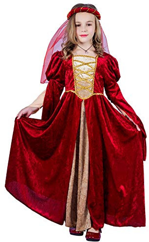 SEA HARE Mittelalterliche Renaissance Mädchen Prinzessin Kleid (L :10-12 Jahre)