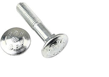 10 Stk Flachrundschraube DIN 603 M12 x 35 - Stahl 8.8 verzinkt