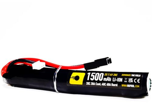 NUPROL Power - 7.4v Li-Ion 1500mAh 2S Mini Tamiya [Rate 20C @ 30A] [Burst 40C @ 60A] - Stick