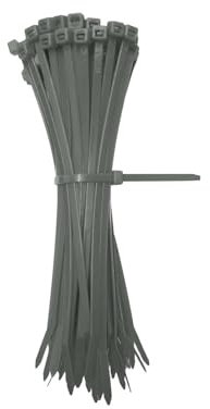 WeltiesSmartTools - Fascette stringicavo argentate, 100 pezzi, 140 x 3,6, resistenti ai raggi UV, non richiudibile, chiusura permanente