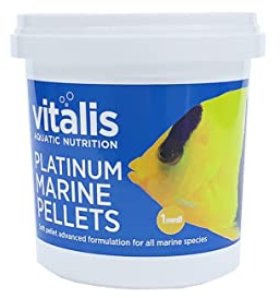Vitalis Platinum Marine Pellets Fischfutter Aquarium (70g) Fischfutter Aquarium Pellets für Marine Fischarten - hochverdaulich und ausgewogen - Vitamine und Mineralien (70g)