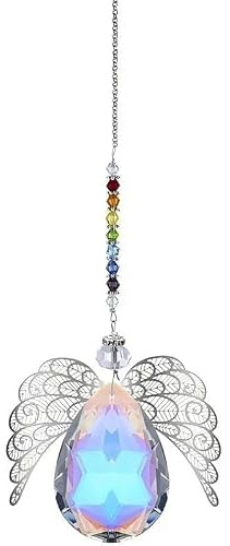 Haning Crystal Guardian Angel Crystal Suncatcher Rainbow Pendant For Window Decor(AB Color)