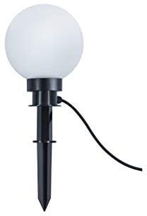 meineWunschleuchte Kleine Außen Kugelleuchte weiß mit Erdspieß Ø 20cm