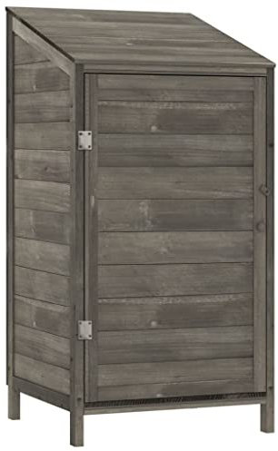 vidaXL Capanno da Giardino Antracite 55x52x112 cm Legno Massello Abete