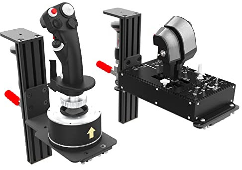 Easyget 2 Set Hotas Desk Mount, The Flight Sim Joystick / Throttle / MFD Desk Mount Compatible With Thrustmaster Hotas Warthog, Thrustmaster MFD, Winwing Orion 1 & 2 With All Install Bolts & Manual