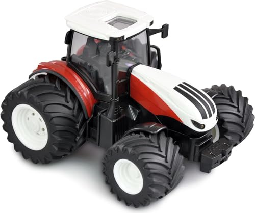 Amewi 22601 RC Traktor mit Viehtransporter, Sound & Licht, 1:24 RTR inkl. Fernsteuerung, Akku, Ladekabel