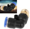Connecteur Rapide D'air, 10 Pièces 8mm Coude Pneumatique Pousser pour Connecter le Tube Raccords D'air Rapide Adaptateur Filetage G1/4 Ensemble, Cylindres D'air
