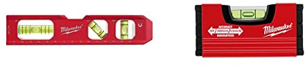 Milwaukee 4932459097 932459097 Billet Torpedo Level, Red/Black & Minibox Level