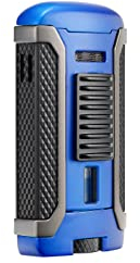 Colibri Apex Sturmfeuerzeug - Windbeständig - Extragroße Einstellrad - Jet Feuerzeug Mit Einzel Jetflamme - Mit Gas Nachfüllbar (Nicht Im Lieferumfang Enthalten) - Schöne Elegante Geschenkbox Blau