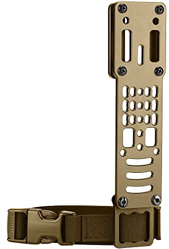 Guayma Drop Leg Holster Adapter Duty Belt Zubehör für QLS Kit, Modularer Holster Adapter mit Oberschenkelgurt, Airsoft, taktische Polizeiausrüstung, Hellbraun