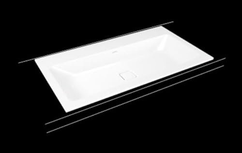 Kaldewei Cono Einbauwaschtisch 3081, 900x500x14 mm, 901706003001, Ausführung: Ohne Hahnlochbohrung
