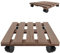 Froadp WPC Pflanzenroller 2er-Pack Blumenroller Rollbrett mit 360° Drehbare Räder Transportpaletten für Pflanzen Blumentopf Transporthilfe für Pflanzen Tragkraft 100KG (Hellbraun, Quadratisch)