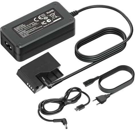 Mspalocell LP-E15 Dummy Akku Kit, AC-Netzteiladapter mit Akkuanschluss für Canon EOS Rebel XSi XS T1i 450D 500D 1000D Kiss F X2 X3 DSLR Cameras