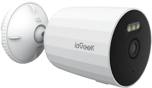 ieGeek 4MP Security Camera Outdoor 4dBi Antenna Wireless WiFi Wired CCTV Camera System, 2.5K Video Home IP Surveillance Camera,2-Way Audio,Motion Detection,Alarm,IP66