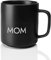Giftandprint Tasse Schwarz Mom mit Henkel, Geschenke für Mama Muttertag Beste Mama Geschenk Tasse mit Spruch Kaffeebecher mit Henkel, minimalistische Kaffeebecher, Keramik,250 ml
