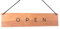 Modernes Open Closed Schild aus Holz - Doppelseitiges Offen/Geschlossen Schild - 33 x 7,5 cm - Vintage-Stil für Geschäft