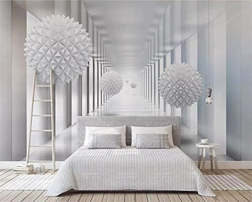 Mural Wallpaper Home Decoration Abstract Architecture Polygonal Ball 3D Stereo Sound Space Tv Background Wall Mural 3D Wallpaper Home Decor Paste Living Room The Wall For Bedroom Mura-200cm×140cm