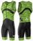 SLS3 Triathlon-Anzüge für Herren – Premium FX Tri-Anzug für Herren, Triathlon-Anzug – ärmelloser Triathlon-Anzug für Herren, große Gesäßtasche (Grüner Farbverlauf, Medium)