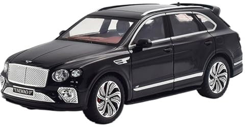 EMRGAZQD Motorfahrzeuge Replika Auto 1/24 for Bentley Bentayga Luxus-SUV Miniatur-Metallfahrzeuge Druckguss-Automodell Mit Sound- Und Licht-Rückzug Originalgetreue Nachbildung(Black)
