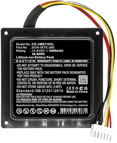 Sun-INTE-260 Batterie pour enceinte 14,4 V 3400 mAh pour JBL PartyBox 100 avec outil et cadeaux