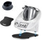 Prelisee Thermomix Zubehör Thermomix Gleitbrett mit 4 Rollen für TM6, TM5 & Messbecher Deckel für Thermomix, Rollbrett Gleitbrett aus Acryl 36x28cm für Thermomix Vorwerk Tm5 Tm6,Schwarz