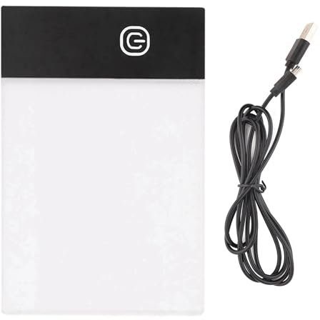 Baxnore Grand bloc de traçage, panneau de copie LED de traçage A6 avec interrupteur tactile, panneau lumineux, panneau lumineux LED pour dessin sur tablette