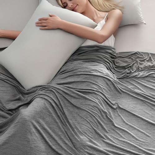 COVACURE Cooling Blanket, Arc-chill Cooling Fiber Summer Blankets, Double-sided Lightweight Cool Blanket for Night Sweats Adult Hot Sleeper, Breathable & Comfortable（170 * 130CM）