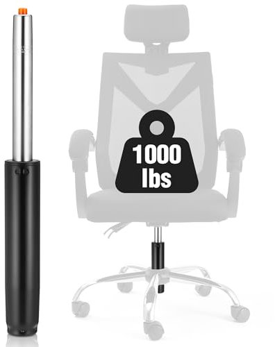 Gasdruckfeder Bürostuhl, Schwarz Klasse 4 Gasfeder Bürostuhl, Hochbelastbar 450kg Gasdruckfedern für Bürostühle, 30-45cm Verstellbar Universal Bürostuhl Ersatzteile für Gaming Chefsessel Drehstuhl