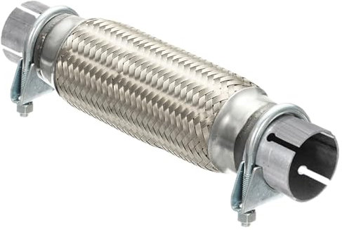 MOCNT Tubo Flessibile di Scarico per Auto con 2 Fascette 63mm X 200mm/300mm Tubo di Riparazione Giunto Flessibile Intrecciato Tubo Flessibile Scarico Marmitta Connettore