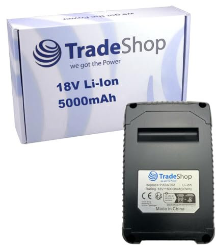 Trade-Shop Li-Ion Akku 18V / 5000mAh / 90Wh kompatibel mit Einhell PXC Power X-Change System Werkzeuge Gartengeräte Elektrowerkzeuge