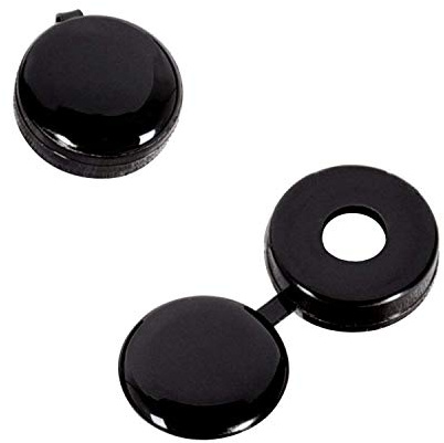 Qusedwey screw cap cup washer hinged cover black (pack of 50)