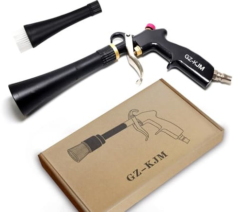 Air Blow Gun Car Interior Cleaning Gun High Pressure Car Detailing Cleaning Tool with Nozzle and Auto Detailing Dusting Brush for Quickly Blasts Dirt and Dust from Surface