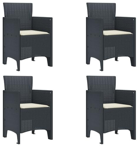 vidaXL GartenstühleOutdoor-StühlePoly-Rattan-Stühle