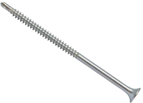 Forgefix Drywall Screw Phillips Bugle Head FT ZP 4.2 x 75mm Box 500, zinc plated finish for increased durability. The screws come complete with a Phillips No.2 insert bit.
