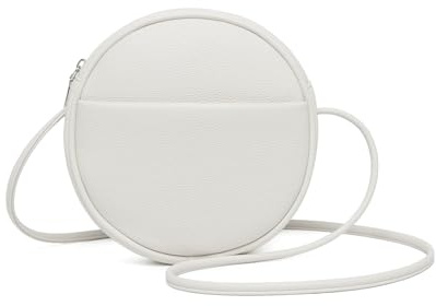 YONBEN Kleine Umhängetasche Damen Crossbody Clutch | Runde Form mit Reißverschluss und verstellbarem Knoten-Gurt – leicht für Alltag, Party, Abend und als Geschenk.