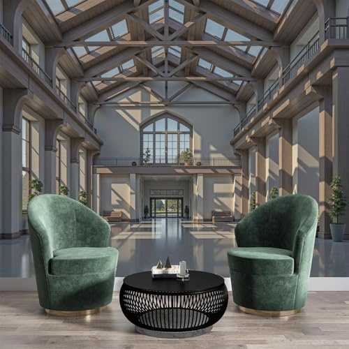 Fototapete Sunlight Warehouse 200X140Cm Seidenstoff Tapeten Xxl Berliner Architekturlandschaft Wandtapete Tapete 3D Effekt Wohnzimmer Schlafzimmer,Gräulich-Weiß
