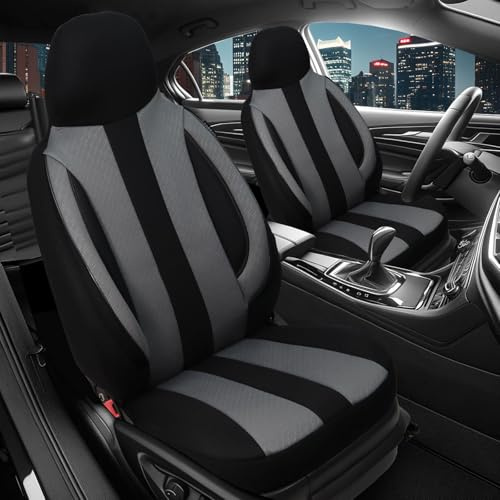 Sitzbezüge passend für Jeep Compass | Farbe: Schwarz-Grau | Model: Prime Pilot | Autositzbezüge | Sitzschoner | Schonbezüge | ZENO501
