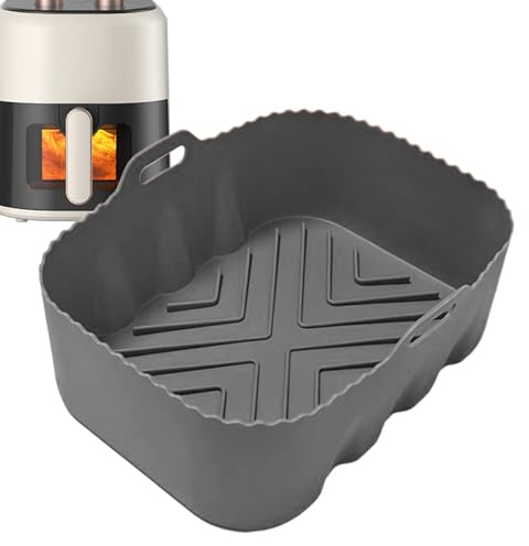 Airfryer Insert - 20 x 15 cm Baking Trays for the Oven, Silicone Baking Mould, Food-Safe Oven Insert, Reusable Cooking Basket, Microwave and Steamer Accessories, Clean Design, Simple