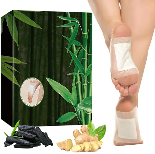 30 Piezas Parches Detox para Pies, Detox Foot Patch,Parches Pies Desintoxicantes,Naturales Bambu Ajenjo Parche Desintoxicacion,Eliminar Toxinas del Cuerpo,Alivio Dolor y Estrés Mejorar el Sueño