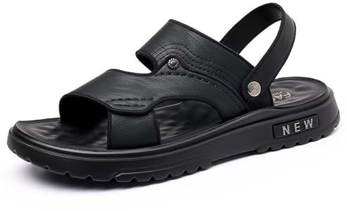 Sandalias deportivas para hombre, extraanchas, ortopédicas, cómodas, para rehabilitación, para pies, sandalias de playa, elegantes, cómodas, para exteriores, ajustables, ligeras, para trekking, Negro
