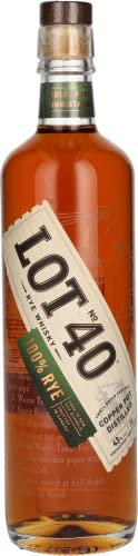 Lot 40 Canadian Rye Whisky | 70cl | 43 Percent | Rye Bread, Vanilla and Spice | Ideal Neat or in Cocktails
