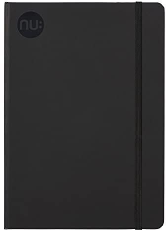 NU Notebooks – Schwarzes Tagebuch – Spectrum Range – A5 liniertes Notizbuch – Tagesplaner – Notizblock – 160 Seiten