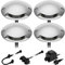 ledscom.de LED Boden-Aufbau-Leuchte Bunda, 1-flammig, für außen, befahrbar, warm-weiß, 4er Set