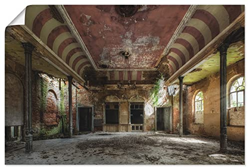ARTLAND Wanddeko Poster & Kunstdrucke Wandposter Architektur Lost Places Ruinen Licht Ballsaal verlassene Orte Alt Vintage T9SV